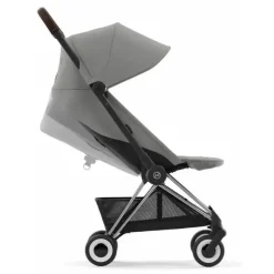 Cybex - Carrinho Compacto Coya, Cromo/Marrom Escuro/Cinza Mirage Best