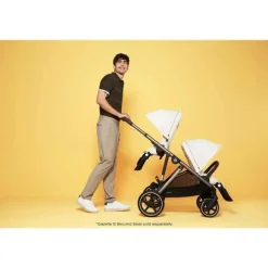 Cybex - Carrinho de passeio simples a duplo Gazelle S 2, estrutura taupe/bege concha Sale
