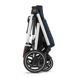 Cybex - Carrinho de passeio simples a duplo Gazelle S 2, moldura prateada/azul oceano Best