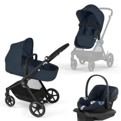 Cybex - Carrinho EOS + Assento Automóvel Infantil Aton G, Azul Oceano Online