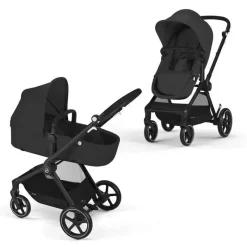 Cybex - Carrinho Eos Moon Preto (Moldura Preta) Outlet