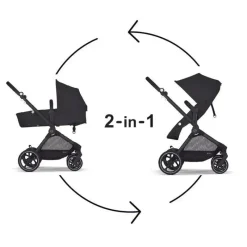 Cybex - Carrinho Eos Moon Preto (Moldura Preta) Outlet