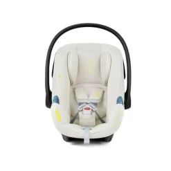 Cybex - Carrinho Eos Seashell Bege Moldura Preta &amp; Aton G Fashion