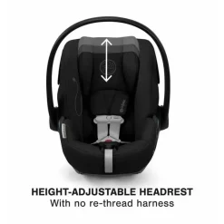 Cybex - Cloud G Lux SensorSafe Comfort Extend Extend Infant Car Seat, Moon Black Hot