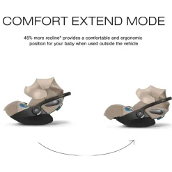 Cybex - Cloud T Sensorsafe Infant Car Seat, Cozy Beige Clearance