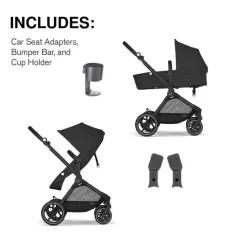 Cybex - EOS Travel System, carrinho + cadeirinha infantil Aton G Moon Black (moldura prateada) Online