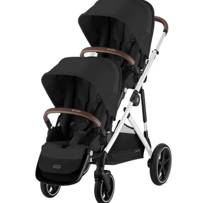 cybex__gazelle_s__double__SKUQPAzdrGf_0.webp Cybex - Gazelle S 2 Double Stroller Bundle, Moon Black/Silver Frame New