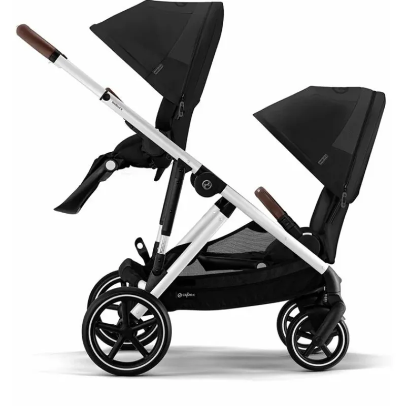 cybex__gazelle_s__double__SKUQPAzdrGf_2.webp Cybex - Gazelle S 2 Double Stroller Bundle, Moon Black/Silver Frame New