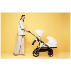 Cybex - Gazelle S 2 Double Stroller Bundle, Moon Black/Silver Frame New