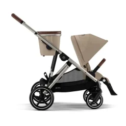 Cybex - Gazelle S 2 Single-to-Double Stroller, Taupe Frame/Almond Beige Sale