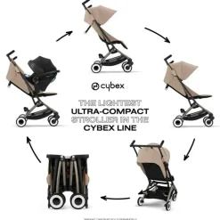 Cybex - Libelle Leve Carrinho de Bebê de Viagem com Dobra Ultra Compacta para Transporte, Bege Amêndoa Online