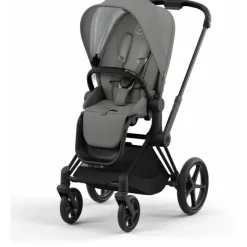 Cybex - Priam4, Matte Black/Black + Soho Grey Seat Pack Outlet