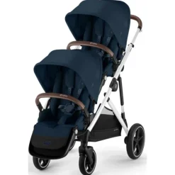 Cybex - Segundo assento Gazelle S, azul oceano com moldura prateada New