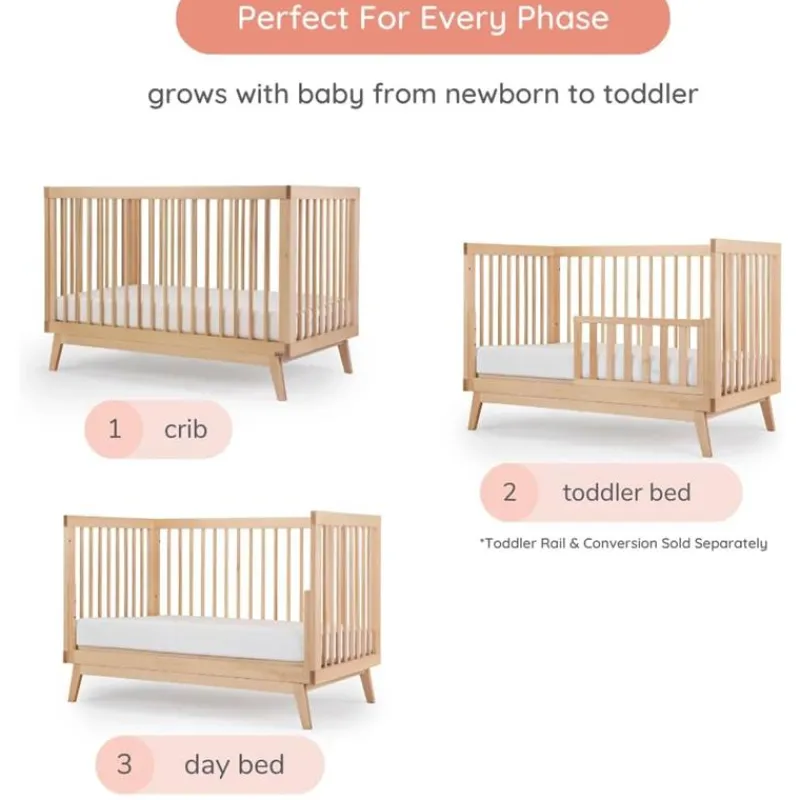 dadada__bero_conversvel___SKULfdvHMeq_3.webp Dadada Furniture Dadada - Berço conversível 3 em 1 Baby Soho em cama infantil, natural Sale
