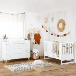Dadada Furniture Dadada - Berço conversível Austin 3 em 1 para bebê, branco Sale