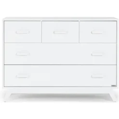 Dadada Furniture Dadada - Soho 5-Drawer Dresser for Nursery and Bedroom, White Fashion