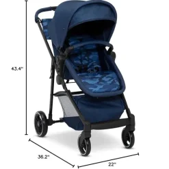 Delta Children - Baby Gap 2-In-1 Carriage Stroller, Camo Blue Clearance