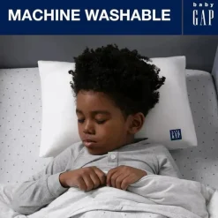 Delta Children - Gap babyGap Toddler Pillow com 2 capas refrescantes, listras brancas/cinza Online