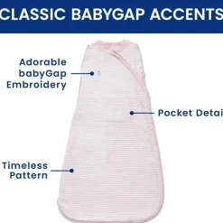Delta Children - Saco de dormir Gap babyGap TrueSleep, 6-12 meses, listra rosa Outlet