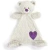 Demdaco - Birthstone Ametista e Cinza, Urso Cobertor de Pelúcia Fevereiro Fashion