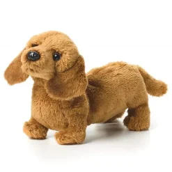 Demdaco - Brinquedo de pelúcia infantil Dachshund marrom claro Hot