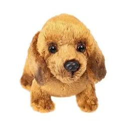 Demdaco - Brinquedo de pelúcia infantil Dachshund marrom claro Hot