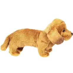 Demdaco - Brinquedo de pelúcia infantil Dachshund marrom claro Hot