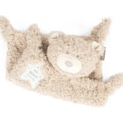 Demdaco - Cobertor de pelúcia de poliéster Fuzzy Brown Bear Sweet Dreams Hot