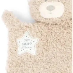 Demdaco - Cobertor de pelúcia de poliéster Fuzzy Brown Bear Sweet Dreams Hot
