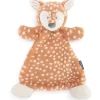 Demdaco - Cozies Fiona Fawn Tan e Branco, Cobertor de chocalho aconchegante para segurança de bichos de pelúcia Discount