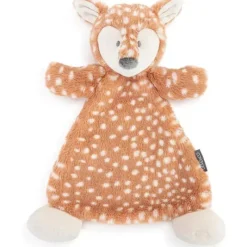 Demdaco - Cozies Fiona Fawn Tan e Branco, Cobertor de chocalho aconchegante para segurança de bichos de pelúcia Discount