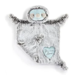 Demdaco - Luxurious Sloth Blankie, Blue Fashion