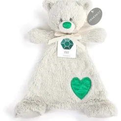 Demdaco - Pedra de nascimento cor verde esmeralda e cinza, cobertorzinho de pelúcia urso maio Best