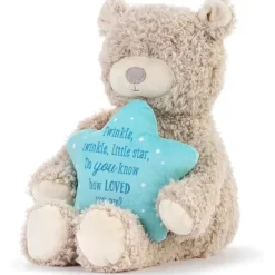 Demdaco - Twinkle Twinkle Tan e Blue, Canção de Ninar Musical Urso de Pelúcia Online