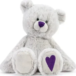 Demdaco - Urso de pelúcia de fevereiro Birthstone Fashion