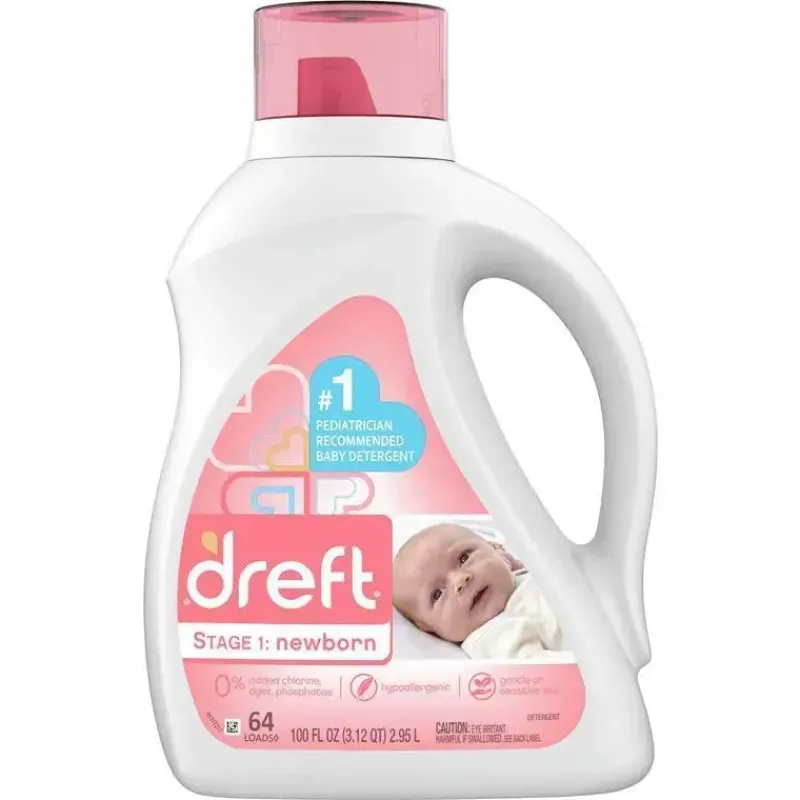detergente_lquido_para_ro_SKUmPGUP5VG_0.webp Tender Kisses Detergente Líquido para Roupas Dreft para Bebês Recém-nascidos - 64 Cargas - 100 Fl Oz Hot