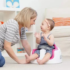 Bumbo Distribuição - Piso antiderrapante conversível multiassento 3 em 1 para bebês e crianças pequenas, berço rosa Outlet