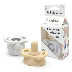 Doddle u0026 Co. Doddle &amp; Co - Chupetas Pop &amp; Go, 2Pk, Cinza Mármore/Shore Best