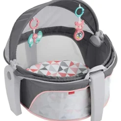Fisher-Price Domo para bebês em movimento da Fisher Price, espaço de recreação para bebês e local para cochilar, moinho de vento rosado Clearance