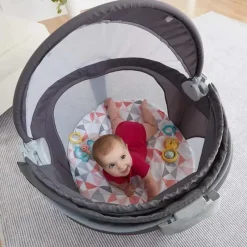 Fisher-Price Domo para bebês em movimento da Fisher Price, espaço de recreação para bebês e local para cochilar, moinho de vento rosado Clearance