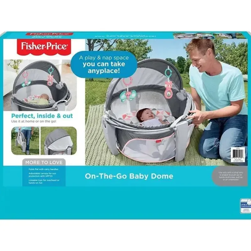 domo_para_bebs_em_movimen_SKUDrjaKzV5_6.webp Fisher-Price Domo para bebês em movimento da Fisher Price, espaço de recreação para bebês e local para cochilar, moinho de vento rosado Clearance