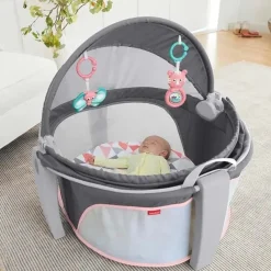 Fisher-Price Domo para bebês em movimento da Fisher Price, espaço de recreação para bebês e local para cochilar, moinho de vento rosado Clearance