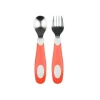 Dr. Brown's Dr. Brown - Conjunto de colher e garfo Soft Grip, Coral Best