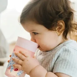 Dr. Brown's Dr Brown - Milestones Cheers 360 Transition Sippy Cup, Pink Leopard e Red Lemur, 10 onças, 2 unidades New