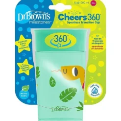 Dr. Brown's Dr Brown - Milestones Cheers 360 Transition Sippy Cup, cobra turquesa, 10 onças Clearance