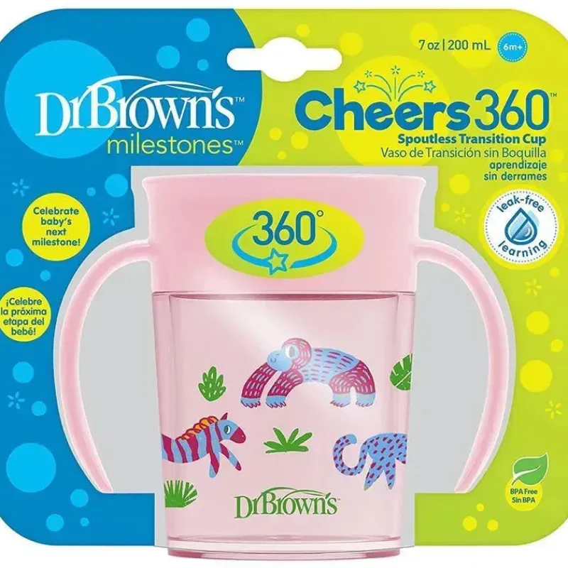 dr_brown__milestones_poli_SKUvMCgCPc4_5.webp Dr. Brown's Dr. Brown - Milestones Polipropileno Cheers360 Copo, Rosa New