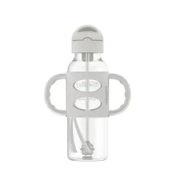 Dr. Brown's Dr. Brown's - Garrafas de Canudo Estreitas com Alças de Silicone, Cinza Sale