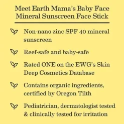Earth Mama - Protetor Solar Mineral Rosto de Bebê FPS 40 Online