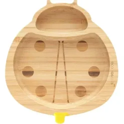 Eco Rascals - Placa de Sucção de Bambu, Joaninha, Amarela Hot