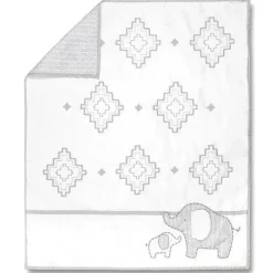 Wendy Bellissimo Edredão reversível Hudson Elephant, cinza/branco Sale